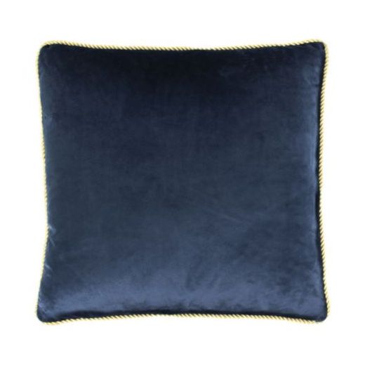 cushion velvet gold navy 45x45cm