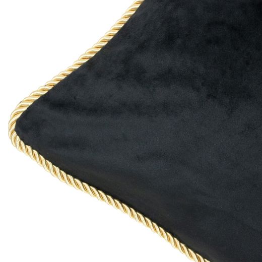 Kussen fluweel goud zwart 45x45cm