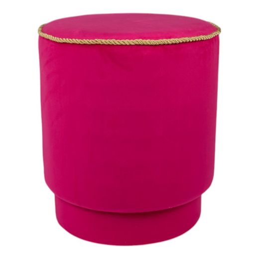 hocker samt gold fuchsia 38x38x45cm