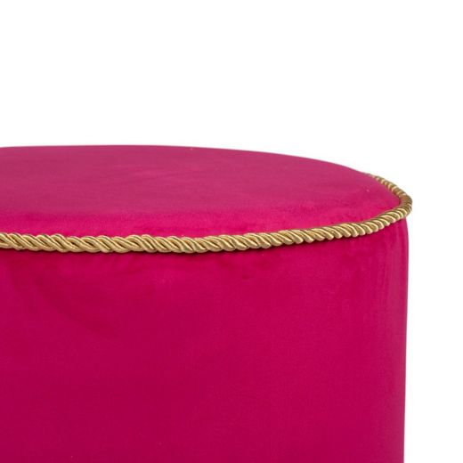 hocker samt gold fuchsia 38x38x45cm