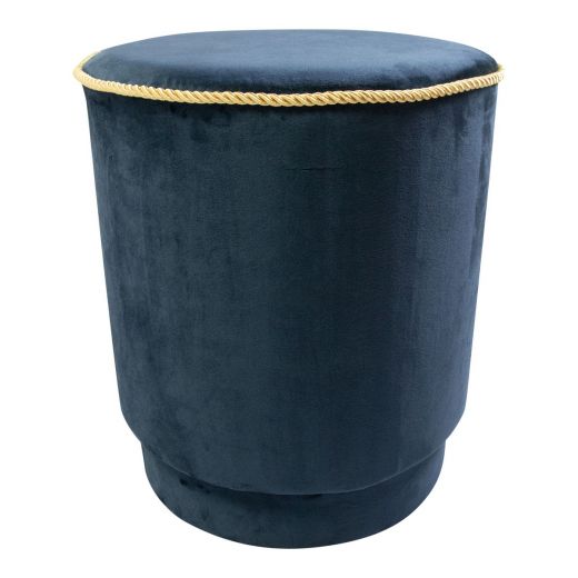 hocker samt gold navy 38x38x45cm