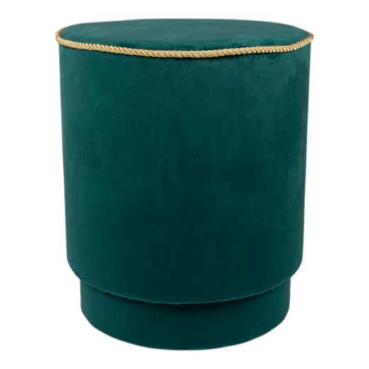hocker samt gold petrol 38x38x45cm