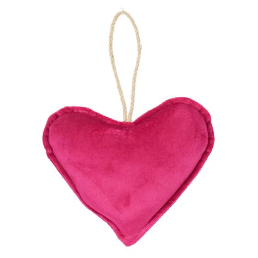 hanging decoration heart fuchsia 16cm