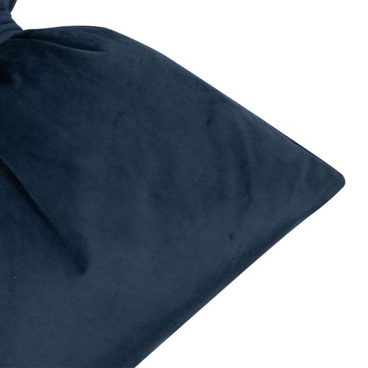Bow Cushion velvet navy 40x60cm