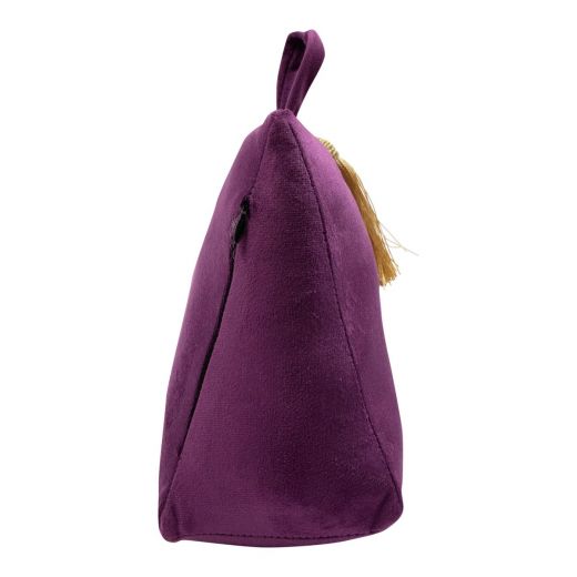 Door Stopper velvet silver purple 18x10x17cm