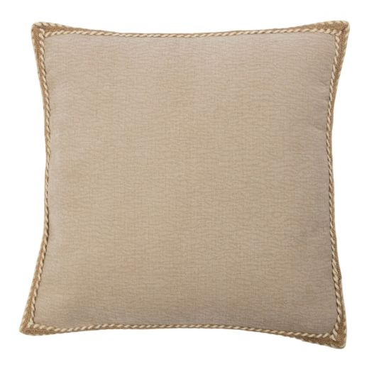 Cushion braided jute beige 45x45cm