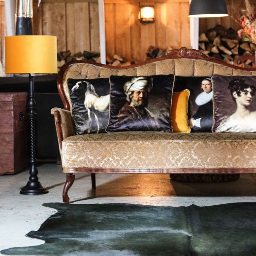 *klassiek fluweel kussen man tulband 45x45cm*