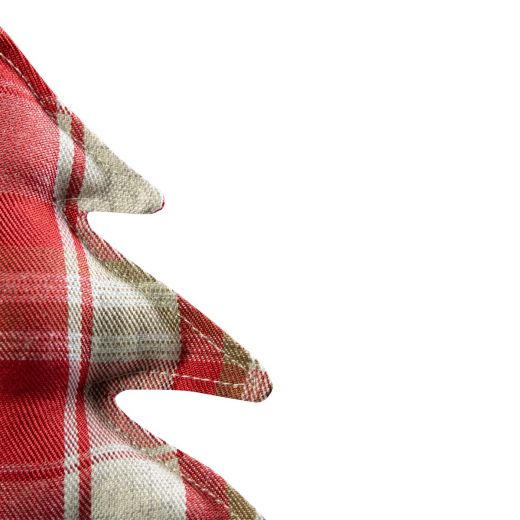 Hanging Decoration christmas checks red 16cm