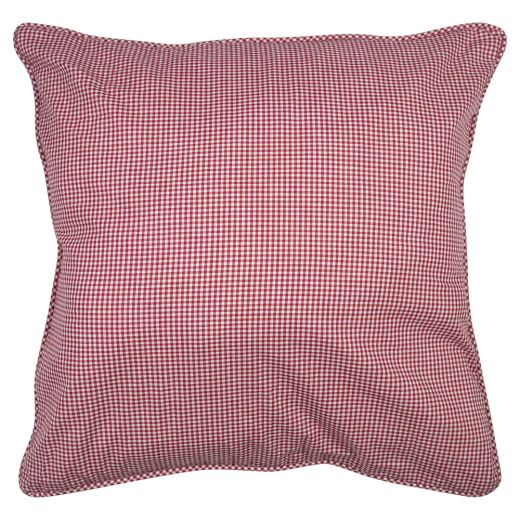 coussin coton rouge foncé carreau 55x55cm*