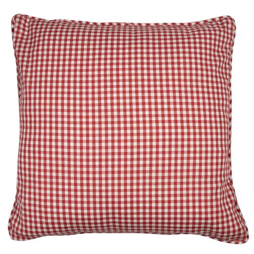 coussin coton rouge carreau 55x55cm*