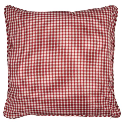 coussin coton rouge carreau 55x55cm*