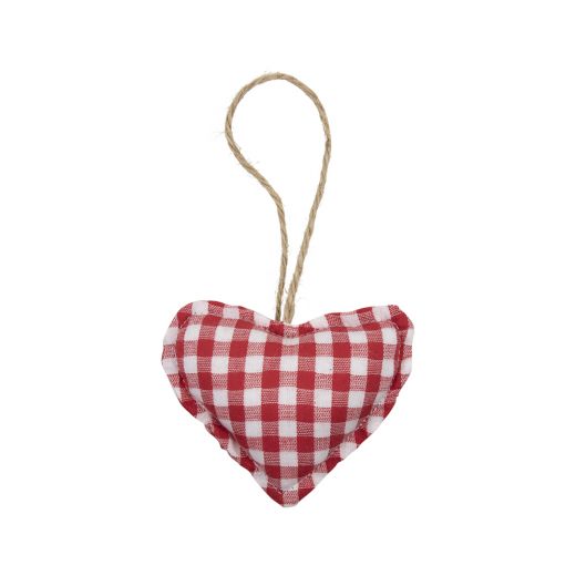 hanging decoration cotton heart dark red 10cm*