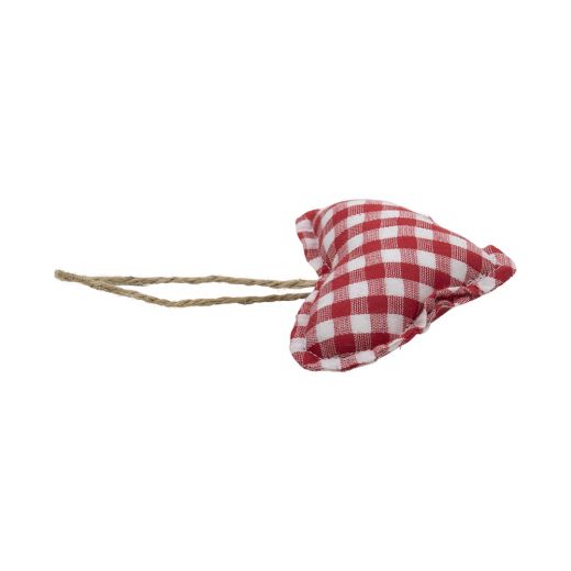 hanging decoration cotton heart dark red 10cm*