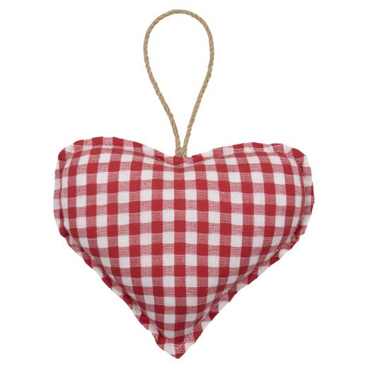 hanging decoration cotton heart dark red button 16cm*