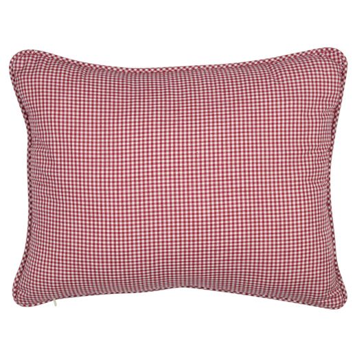 coussin coton rouge foncé carreau 45x35cm*