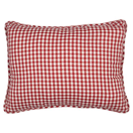 coussin coton rouge carreau 45x35cm*