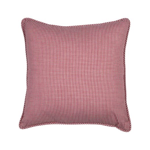 coussin coton rouge foncé carreau 45x45cm*