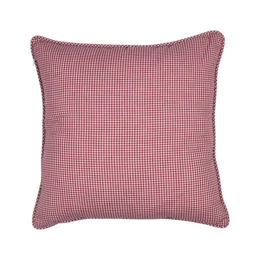 coussin coton rouge foncé carreau 45x45cm*