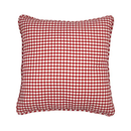 coussin coton rouge carreau 45x45cm*