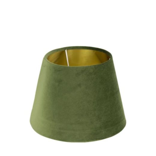 abat-jour velours vert pomme dia 25cm