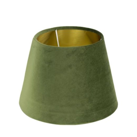 abat-jour velours vert pomme dia 30cm