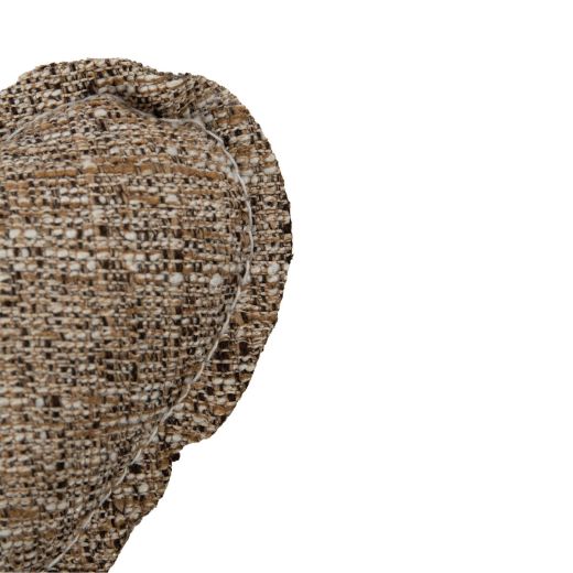 Decoration Hanger heart bouclé taupe 16cm