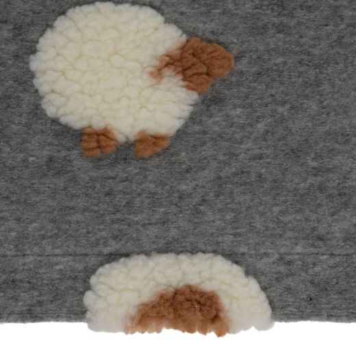 Plaid Sheeps wool grey 170x200cm