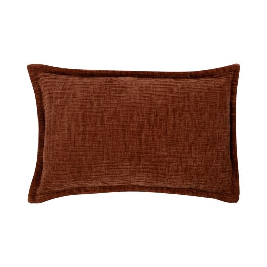 Cushion Crinkled velvet orange 30x50cm