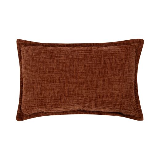 Cushion Crinkled velvet orange 30x50cm