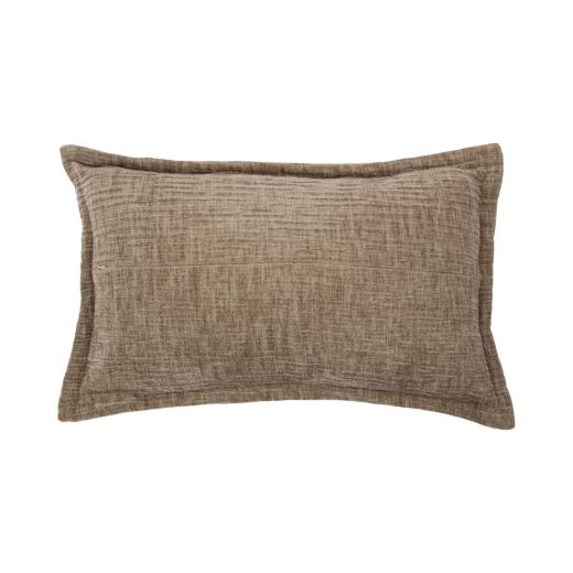 Cushion Crinkled velvet taupe 30x50cm