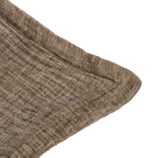 Cushion Crinkled velvet taupe 30x50cm