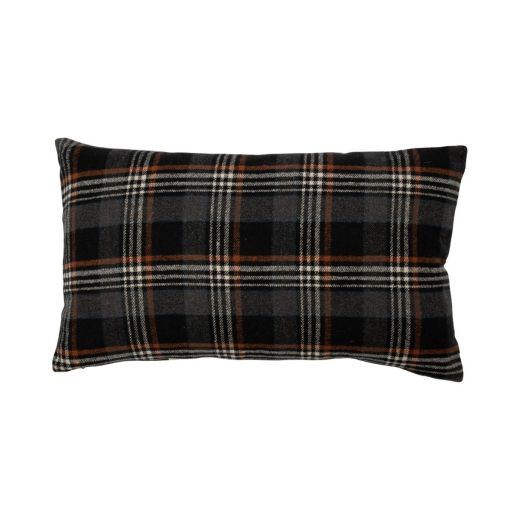 Cushion Check deer black 30x50cm