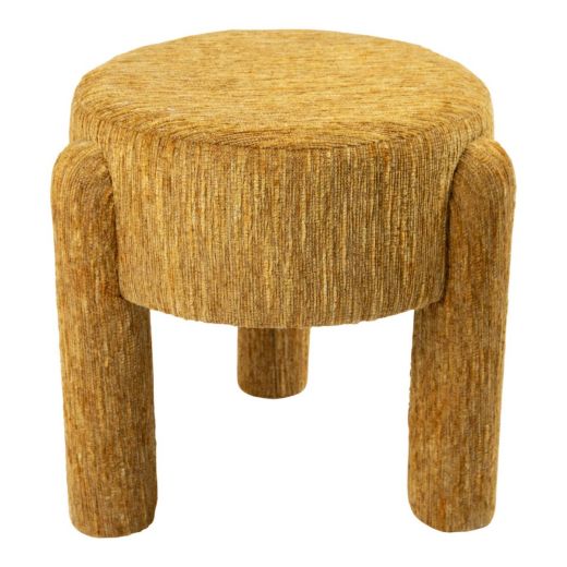 Stool velvet yellow 42x42x32cm