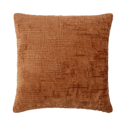Cushion velvet slub orange 45x45cm