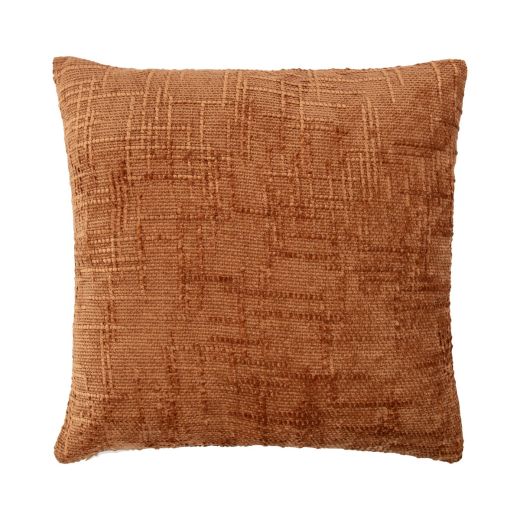 Cushion velvet slub orange 45x45cm