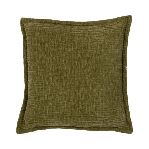 Cushion Crinkled velvet green 45x45cm