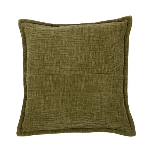 Cushion Crinkled velvet green 45x45cm