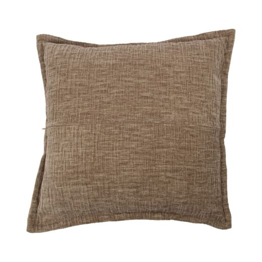 Cushion Crinkled velvet taupe 45x45cm