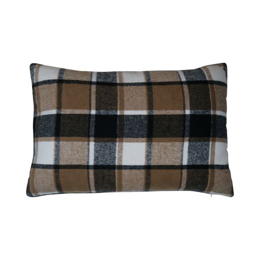 cushion checks black 40x60cm