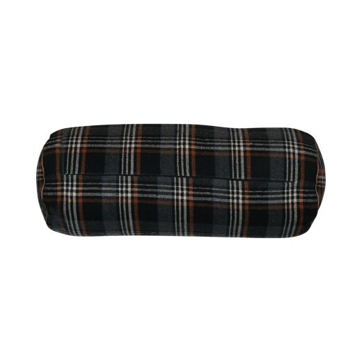bolster cushion checks grey 20x50cm