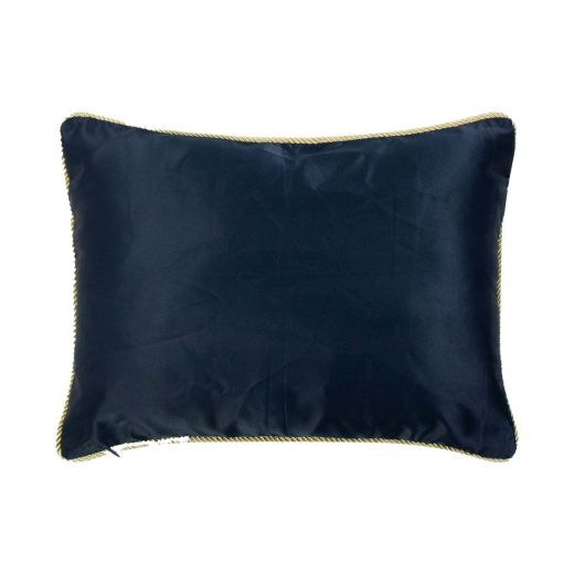 cushion satin navy 35x45cm