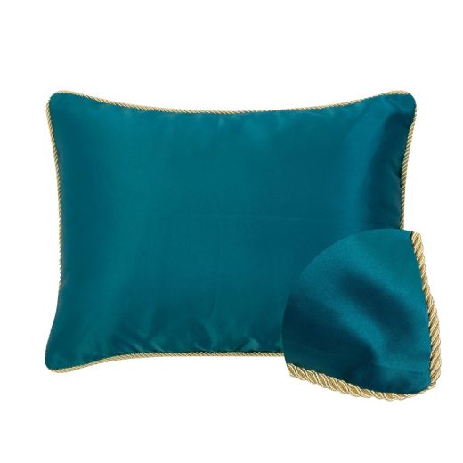 cushion satin petrol 35x45cm