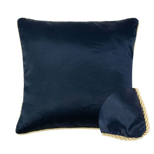 cushion satin navy 45x45cm