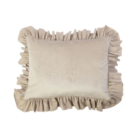 cushion velvet wrinkle champagne 35x45cm