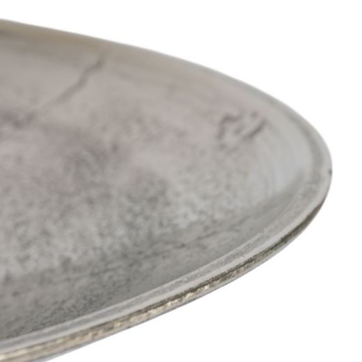 Serving Tray on foot silver wood h29 d55,5