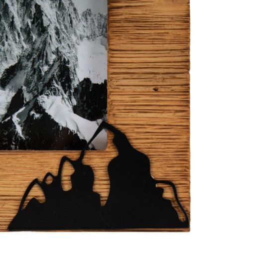 Cadre photo horizontal en bois de ski 10x15 22x17x1,5cm