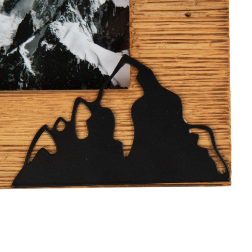 Cadre photo horizontal en bois de ski 10x15 22x17x1,5cm