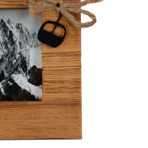 Photo Frame wood ski horizontal 3 10x15 53,5x22x1,5cm