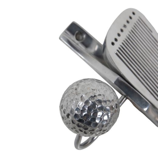 Coat Rack 1 hook golf club ball silver 13x7,5x12cm