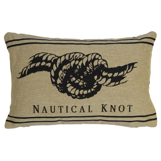 gobelin coussin anthracite nautical knot 30x45cm*